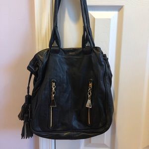 See by Chloe Black Leather Zip and Tassel